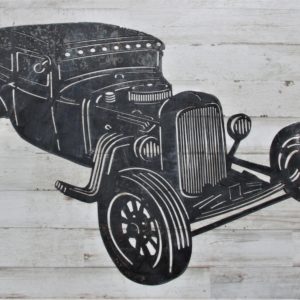 custom rat rod metal sign