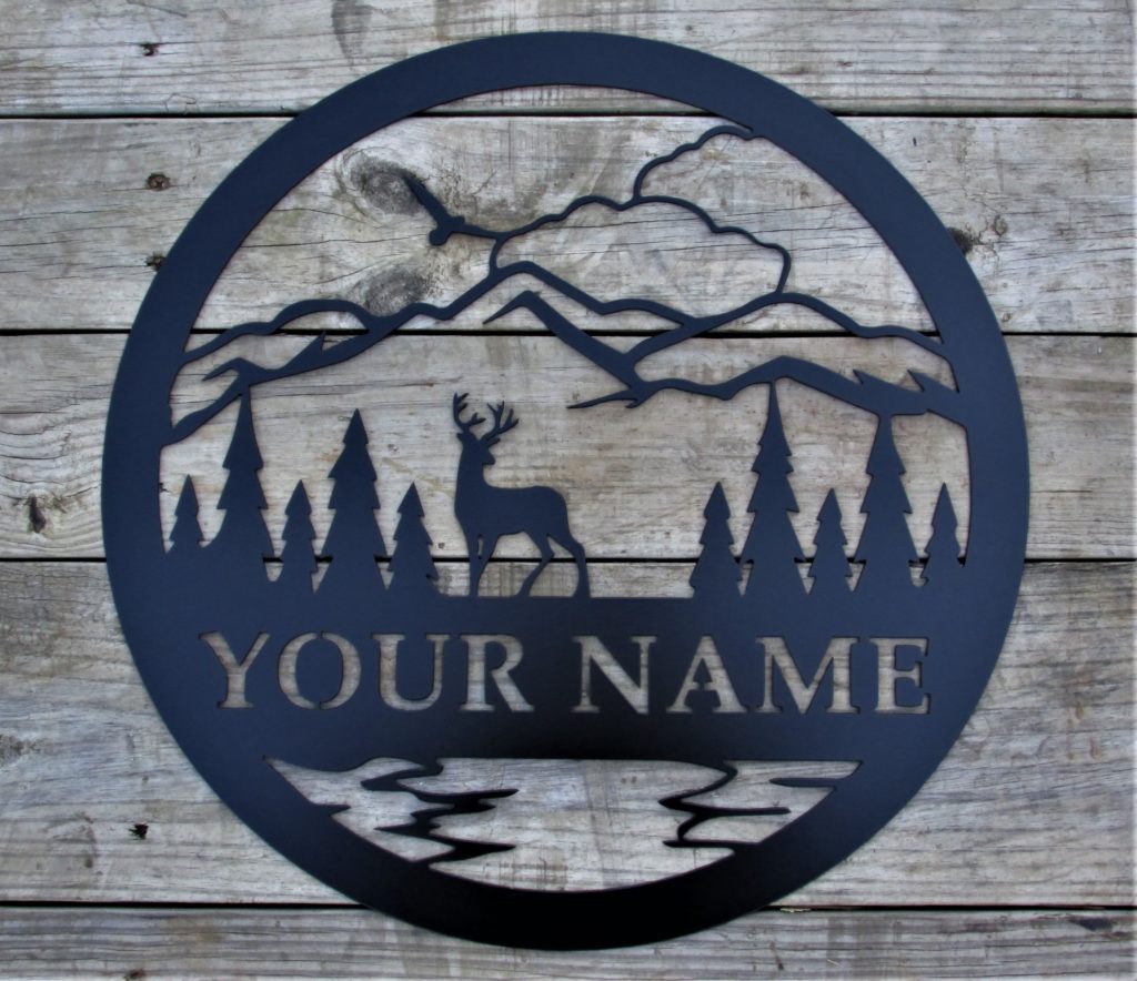 Deer Scene Monogram | Remington Steel Works